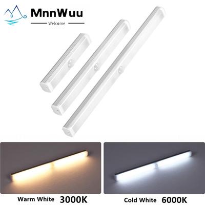 Lampada ricaricabile USB Luce notturna a LED Sensore di movimento Luce a led per illuminazione dell'armadio da cucina Illuminazione 22 cm / 32 cm / 52 cm LED in alluminio