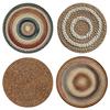Placemat Thickened Circular Design Bohemian Style Placemat Heat Insulation Oil-Proof Table Mat Reinforced Seam Placemat Dining Decor