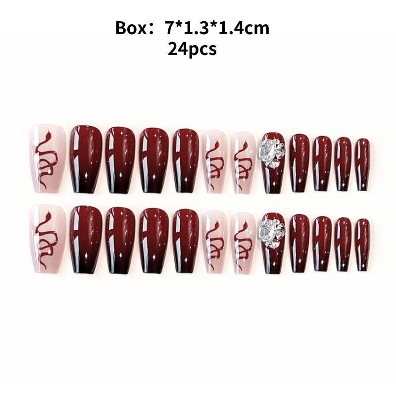 Handworn Fashion Nail Delicate Rhinestones Classic Detachable Nail Style Patch