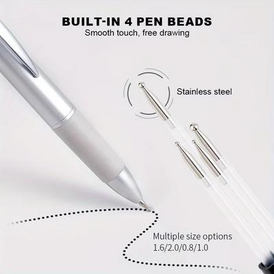 Bolígrafo de Puntos para Uñas 5 en 1 Herramientas de Arte de Uñas con Diseño de Bolígrafo Punta de Arte de Uñas Punto Pintura Kit de Manicura para Dibujo de Puntos Hogar Salón