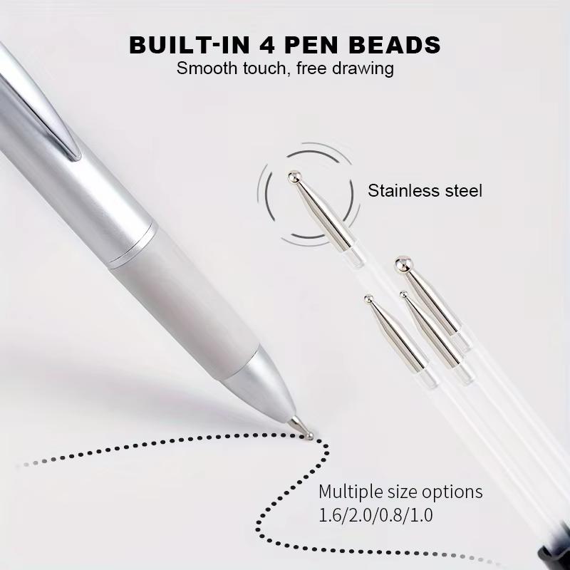 5 In 1 Nail Dotting Pen Nail Art Tools in Ballpoint Pen Design Nail Art Tip Dot Paint Manicure Kit for Dot Drawing Home Salon