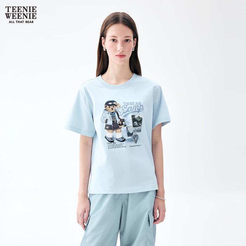 Teenie Weenie Bear Cartoon Letter Women's T-Shirt