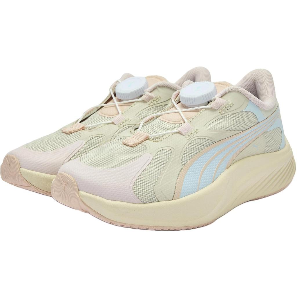 Puma Pounce Lite Neutral Disc Comfortable Versatile Training Sprinting Shoes Lightweight Shock Absorption Low Top Kids Sneakers Beige 404688-02
