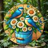 Vintage Floral Birds 3D Metal Wall Art Handmade Farmhouse Decor