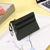 Durable Canvas Wallet Zipper 3-layer Card Holder Coin Bag Women Girls