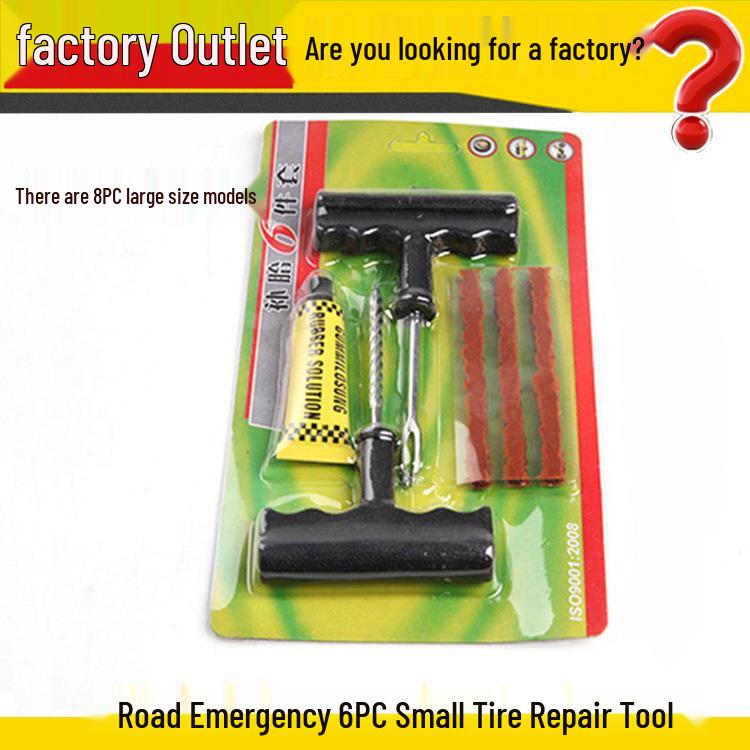 

Tire Repair Kit with Plugs & Glue for Cars, Motorcycles & Electric Vehicles