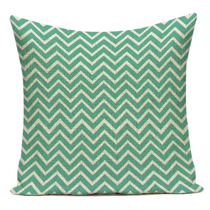 Decorative Pillows Simple Colorful Wave Stripe Geometry Polyester Pillows Cushion Covers Pillow Cover Sofa Home Decor