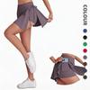 Jupe de Tennis taille haute pour femme avec poche, Jupe de Yoga d'été à séchage rapide, Jupe-short athlétique deux-en-un