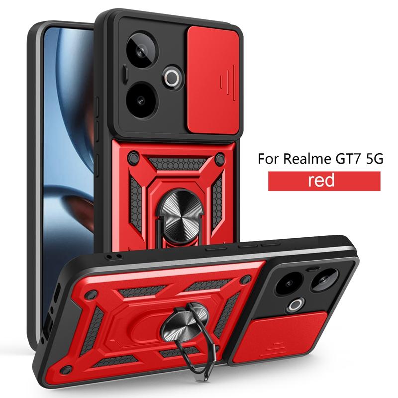 Pro pouzdro Realme GT7 5G Držák s magnetickým kroužkem do auta Pancéřové Nárazuvzdorné Coque Pro OPPO Realme GT7 GT 7 RealmeGT7 Kryt na ochranu objektivu