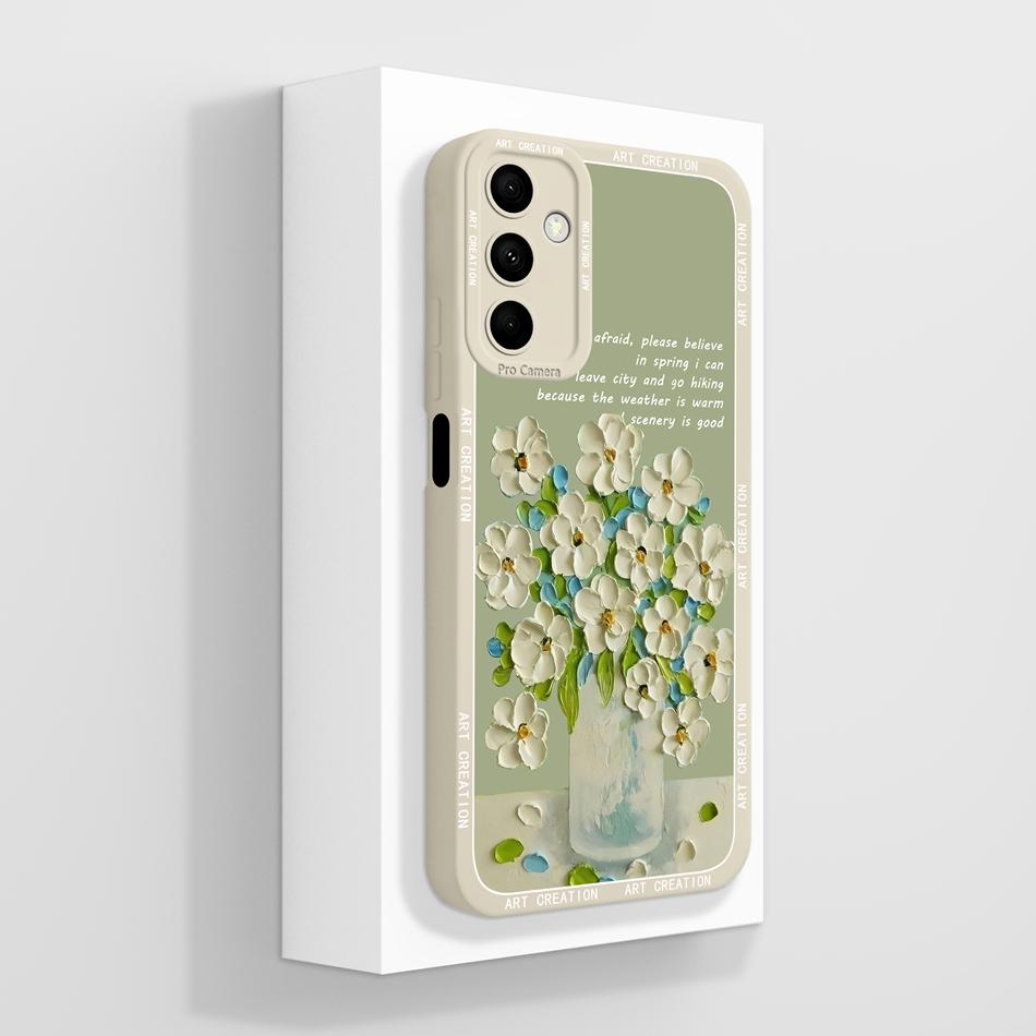Dla Samsung Galaxy M14 M23 F23 M33 M53 Etui Proste Modne Tylne Pokrowce Miękki Wysokiej Jakości Płynny Silikon Odporny na Wstrząsy Obudowa Telefonu