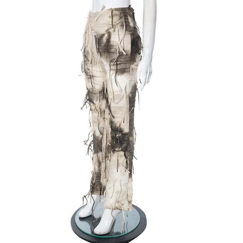 Frauen Hip Pop Kleidung Mode Streetwear Spleißen Quaste S Hosen frauen Casual Hosen