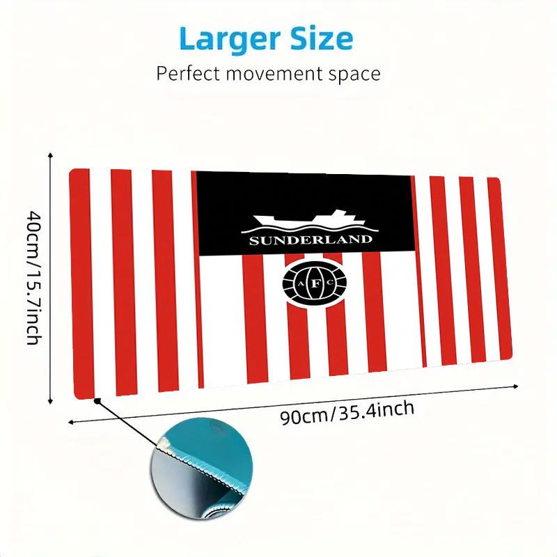 Sunderland Association Football Club Logo Large Size Mouse Pad Large Gaming Table Cushion Non-slip Laptop Tablet Big Mousepad XXL Mat Mini PC Playmat 
