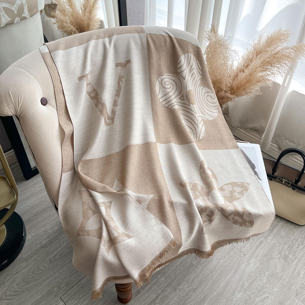 

Летняя новая шаль-кондиционер Женская осенне-зимняя ретро теплая шаль с кисточками Утолщенный шарф 185*65CM белый