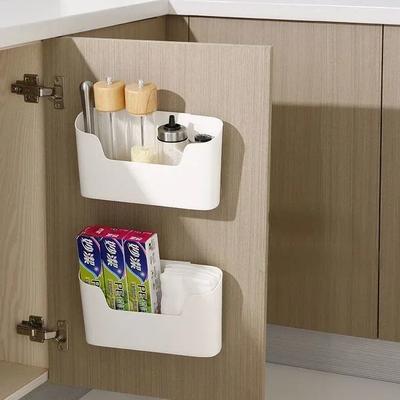 Küche Wand-montiert Klebstoff Lagerung Rack Multifunktionale Schrank Tür Lagerung Box Unter Waschbecken Schublade Regal Badezimmer Organizer