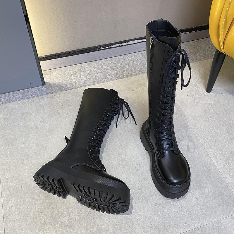 Fashion Sexy High Boots Knee-high Pu Boots High Heels For Women Fashion Shoes 2025 Spring Autumn Booties Female Plus Size2025