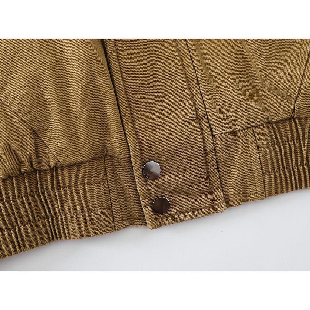 FORN3 Men's Winter Cotton Pilot Jacket with Stand Collar, American Retro Style, N1705