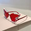 KAMMPT Butterfly Shaped Sunglasses with Sprinkles Women Fashion Birthday Gift Decor Shades Trendy Original Handmade Sun Glasses