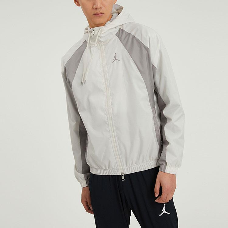 Jordan SS22 Woven Sport Hoodie Jacket Men Outerwear Grey White DJ9829-104