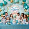 Polyester Photography Background Cartoon Underwater World Themed Birthday Background Decoration 180*110cm Colorful