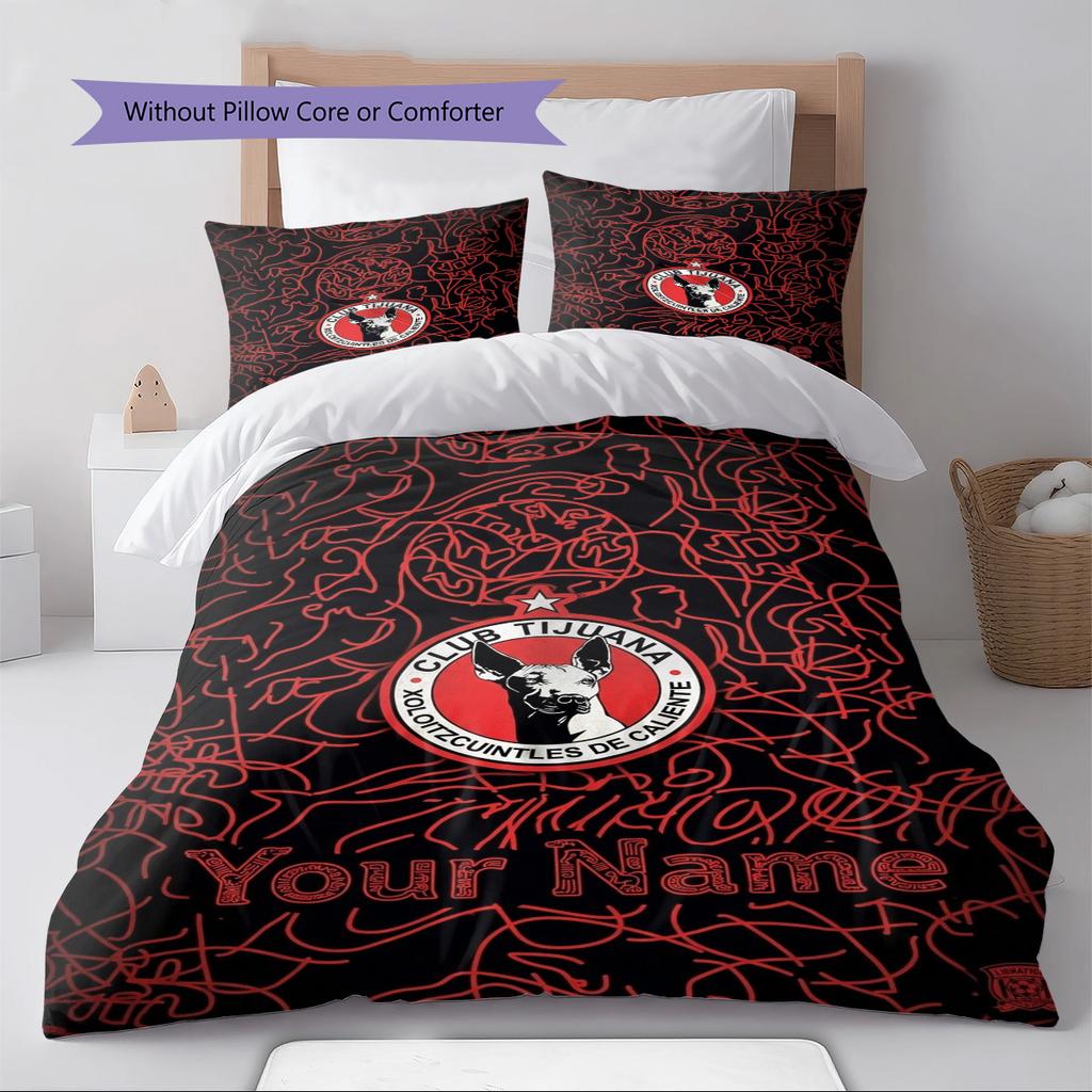 Name Custom Club Tijuana Pattern Bedding Set Quilt Cover Pillowcase Home Decor Gift (1 * duvet cover + 2 * pillowcase, without core)