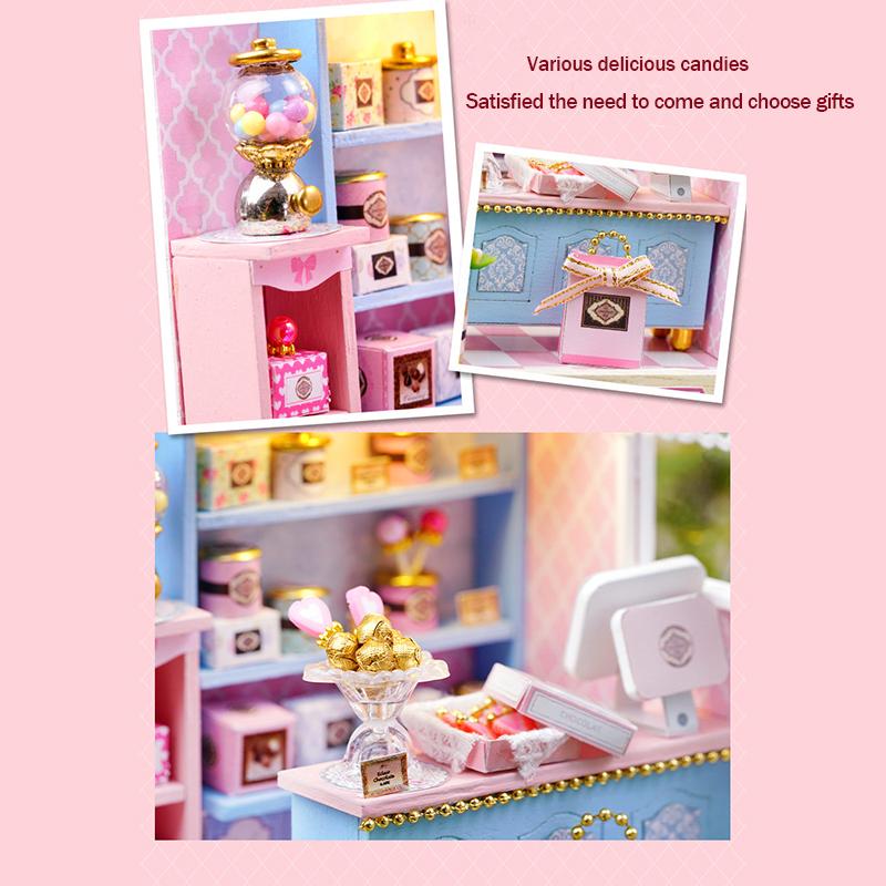 Mini Miniature Doll House DIY Small House Kit Making Room Toys Home Bedroom Decorations With Furniture Wooden Craft DollHouses