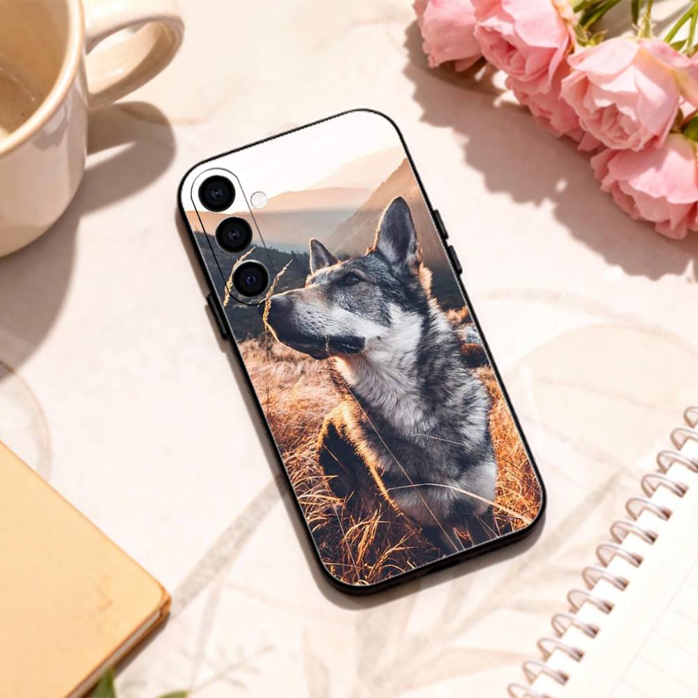 Cute Siberian Husky Dog phone Case For Samsung Galaxy A73,A72,A71,A70,A53,A52,A51,Others Soft Black Shell