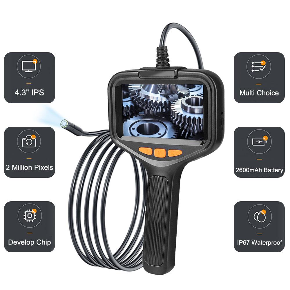Universal Auto Accessories IP67 Waterproof P200 Car Diagnostic Tools Car Endoscope 8mm Camera 1920*1080P HD 4.3inch IPS Screen 2m/5m Cable