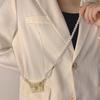 Metal Pearl Girl Mini Crossbody Bag With Chain Strap For Street Fashion Accessories