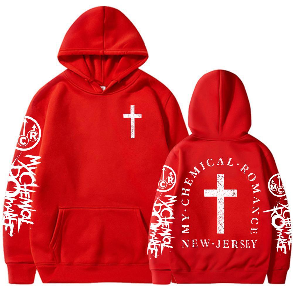 My Chemical Romance Christian Jesus Bluzy Mężczyźni Kobiety Odzież Gotycki Punkowy Zespół Długie Rękawy Oversize Bluzy Streetwear