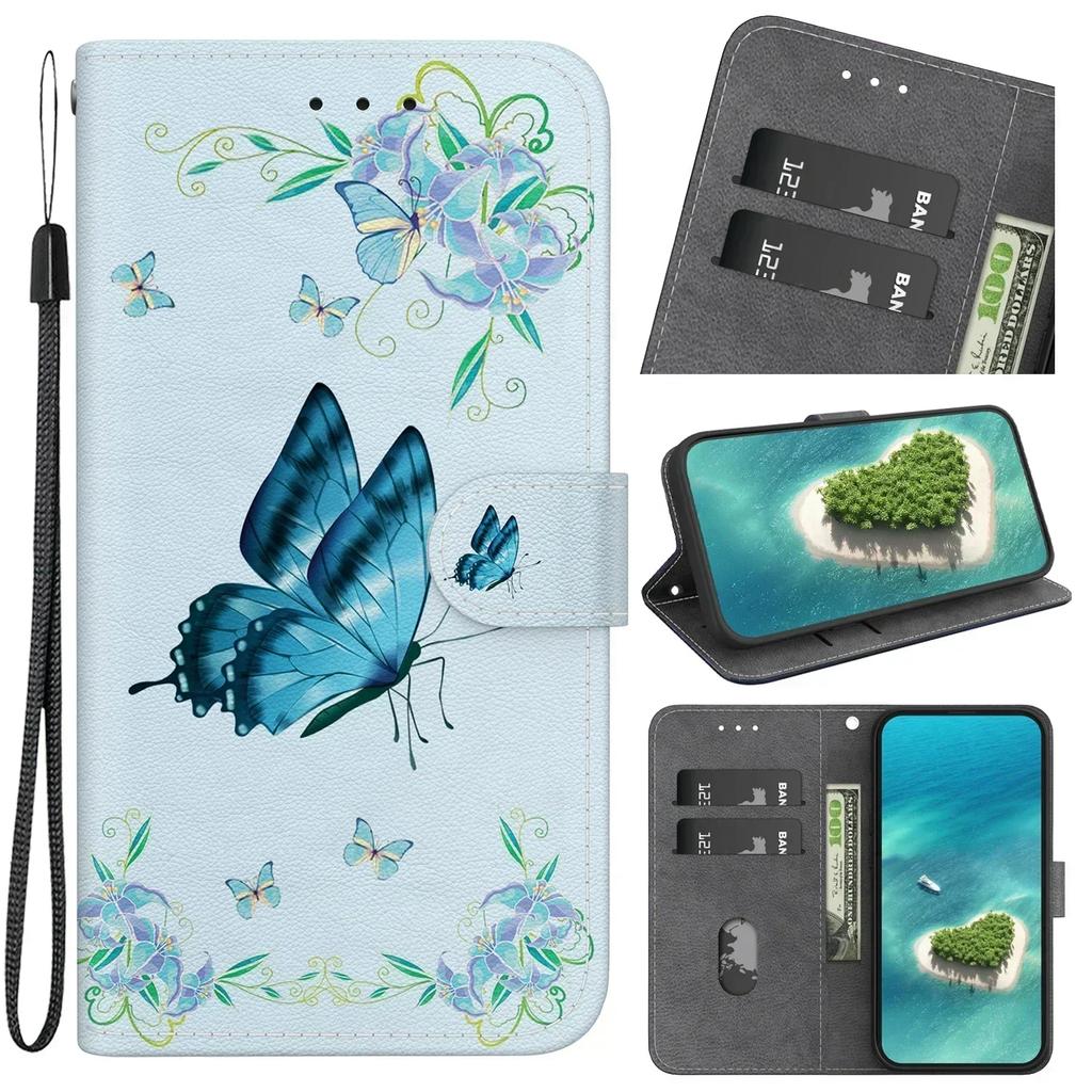 Stand Flip Wallet Case für Oneplus CE 3 2 Lite Nord 3 2T N30 N20 SE 4G ACE 2v CE4 5G Flip Bemaltes Muster Wallet Case