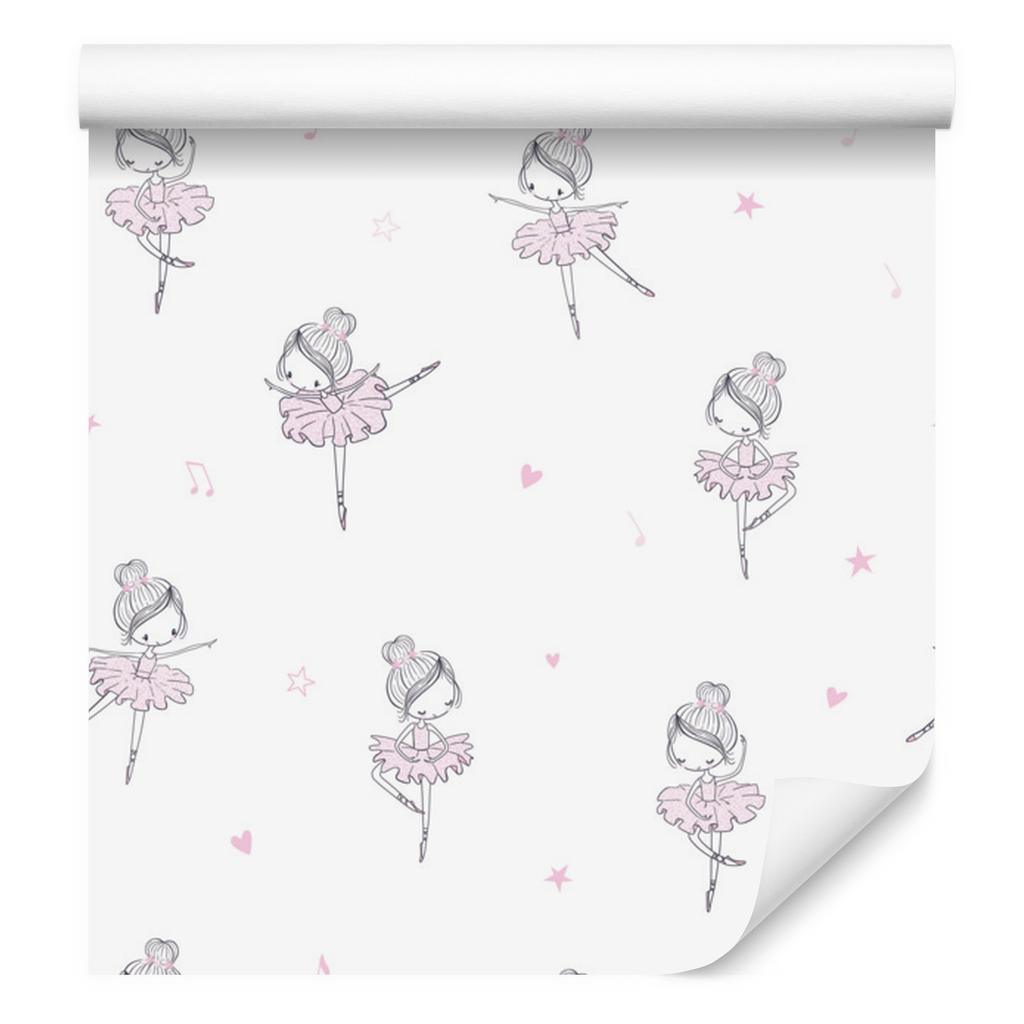 Ballerinas Hearts and Stars Wallpaper for Living Room and Bedroom 50x1000