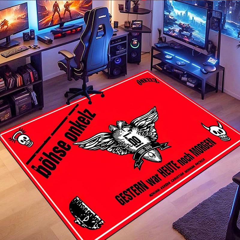 Böhse Onkelz-themed rug, suitable for living room, bedroom, game room, computer room and home décor.
