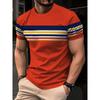 Men's Casual Crew Neck T-Shirt with Unique Digital Print - Breathable Polyester,Machine Washable,Summer-Ready,Non-Transparent,Re