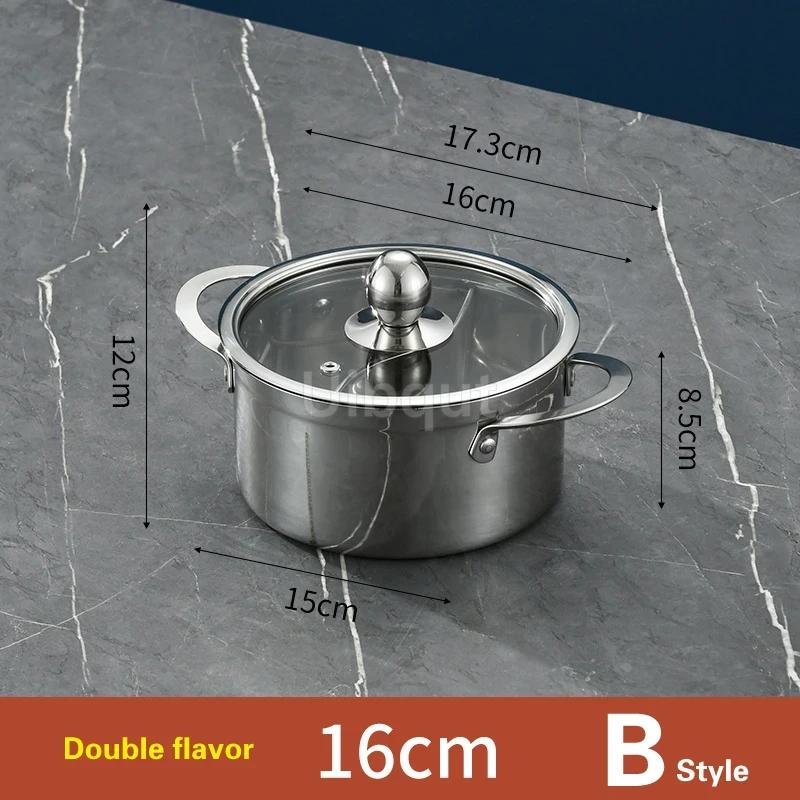 Whirlwind cooker One person one pots small hotpot Clear Soup Double Flavor Pot Single person hot pot with lid Induction cooking
