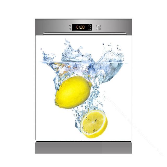 Fruit 3D Dishwasher Refrigerator Freeze Sticker Kid's Art Fridge Door Cover Wallpaper Waterproof Self-adhesive Custom Pattern