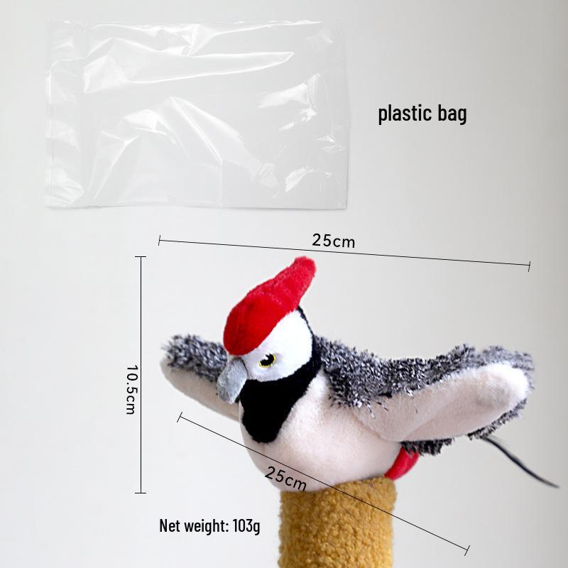 Bite-Resistant Electric Plush Sparrow Toy for Cats and Dogs
