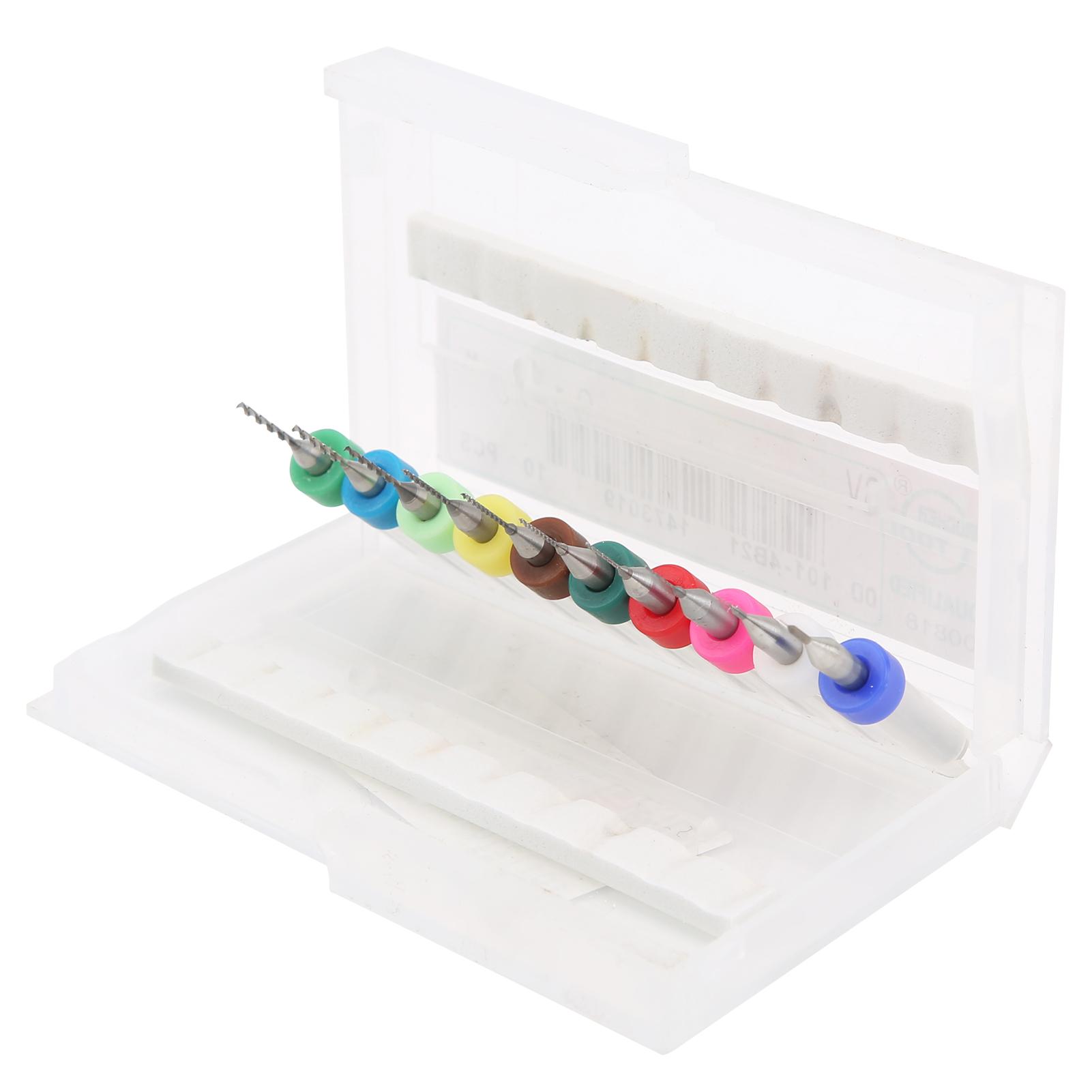 

10Pcs PCB Drill Bit Straight Handle Twist Tungsten Steel Mini Punch Tool Set 0.11.0mm