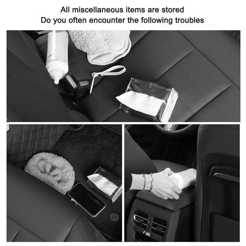 3 In 1 Car Seat Back Cup Holder Storage Box Tissue Box With Hook Auto Backseat Organizer Car Phone Holder For Auto Interior