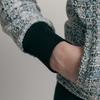 Maxza Glitter Boucle Tweed Blouson Jumper Zc04qj601on