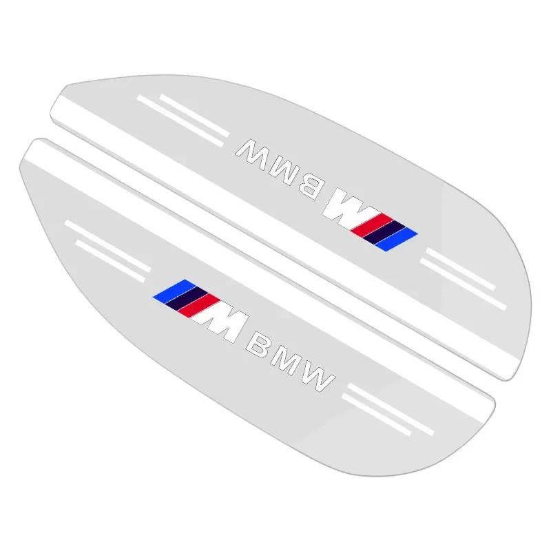 KXUOB1 Car Sticker Hot 2026 2Pc PVC Car Rearview Rain Eyebrow Transparent Stickers For BMW M Performance 1 3 5 7 Series M3 M4 M5 M6 X1