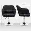 Swivel Chair, Height-Adjustable Office Chair, Linen-Like Polyester, Metal, 60 X 60 X 79-91 Cm, Black