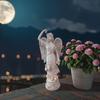 Four Seasons Angel Outdoor Statues With Solar Light Resin Sculpture Ornament Garden Courtyard Decoration Lawn Lights