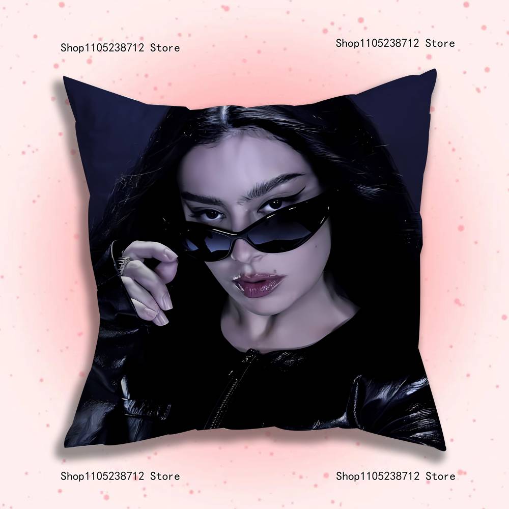 Singer C-Charlis Xcx B-Brat Pillow Case Cute Cartoon Anime Peripheralsbedroom Sofa Decorative Cushion Cover Soft Cushion Cover
