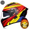Motorcycle Helmets Men's and Women's Unveiling Helmets Full Helmets Tail Rider Bluetooth Locomotive Men's and Women's Winter Personality Electric