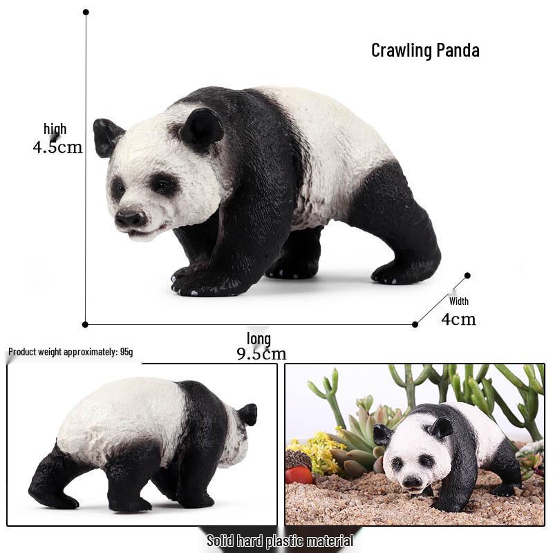 Wild Safari Animal Figurines: Giraffe, Elephant, Rhinoceros, Brown Bear, Tiger, Lion, Leopard, Hippopotamus - Solid Cognitive Toys