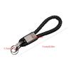 Strong Woven Cord Keychain Leather & Aluminum Auto Accessory Secure Clasp Keychain Car Key Organizers Suitable for Car