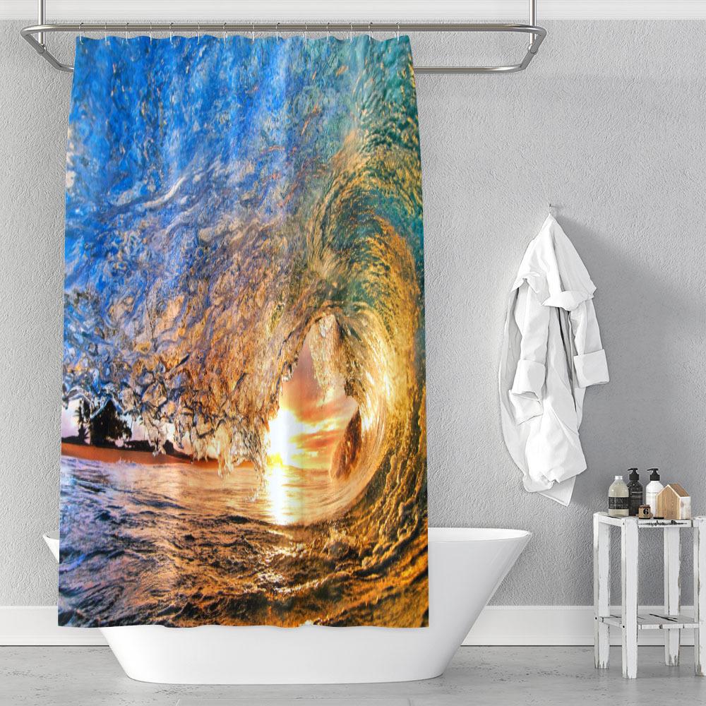 JINRUN Bathroom Thickened Waterproof Curtain Mildew Proof Shower Curtain Shower Partition Curtain Shower Curtain Bathroom Curtain Free Perforation