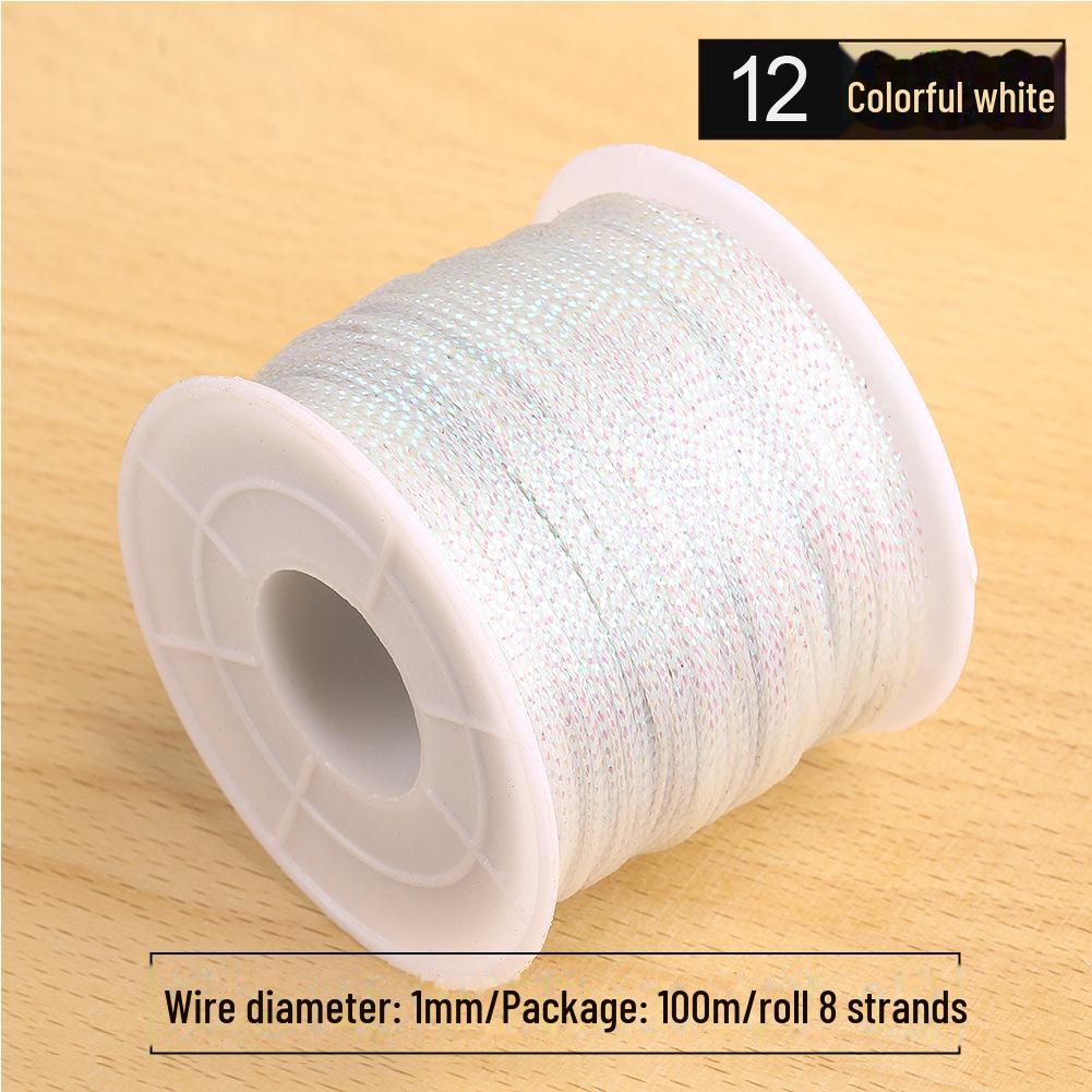 Cordon Cutie Cadou din Fir Auriu și Argintiu Țesut Manual - 8 Fire, Non-Elastic, 1mm