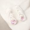 Beautiful Pink Morganite Jewelry 925 Sterling Silver Handmade Earrings 1.68" CE-15-10