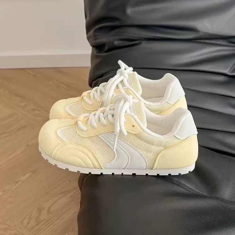 Mesh kleine weiße Schuhe Damenschuhe 2025 Herbst neu vielseitig hohl atmungsaktiv einzelnes Mesh Mode Sport Board Schuhe Mesh-Schuhe